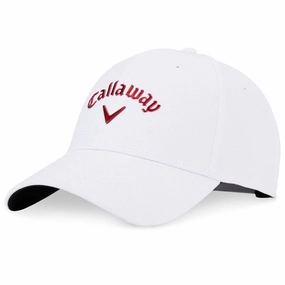 Callaway Liquid Metal Cap - White/Cardinal Classic Shape Park Stroll