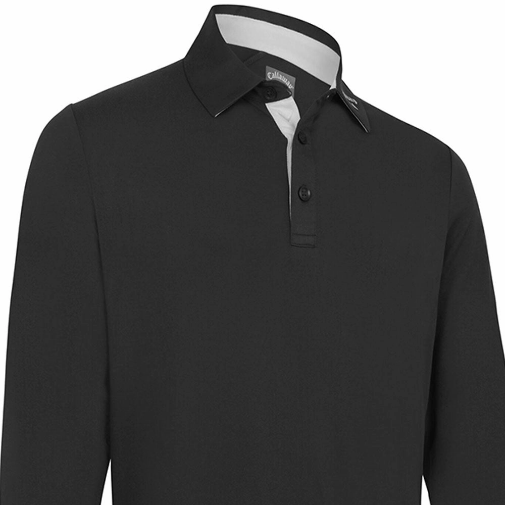 Callaway Long Sleeve Performance Polo Shirt - Caviar Ethically Sourced Material