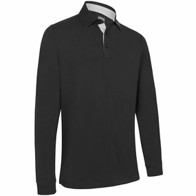 Callaway Long Sleeve Performance Polo Shirt - Caviar Relax Outfit Anti Pilling Treatment