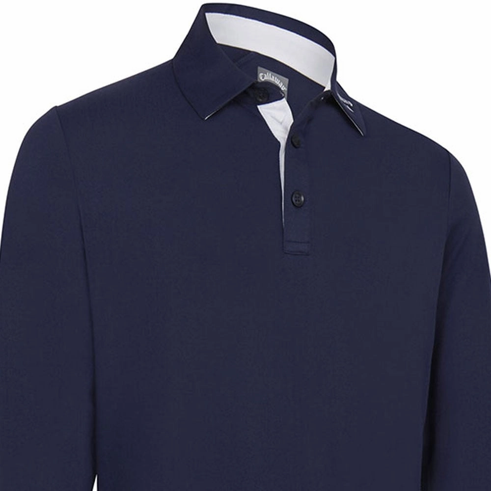sporty and comfortable Moisture wicking Callaway Long Sleeve Performance Polo Shirt - Peacoat