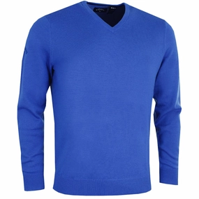 Callaway Merino Wool V-Neck Pullover - Surfing Blue Cozy Fit