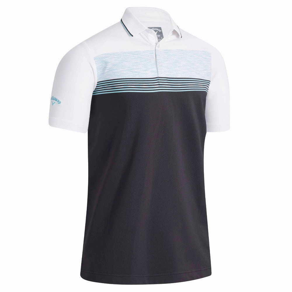 Athletic Wear Sustainable Material Blend Callaway Micro Geo Jacquard Polo Shirt - Bright White