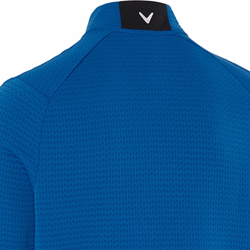 Callaway Midweight Textured 1/4 Zip Pullover - Lapis Blue Timeless Comfort