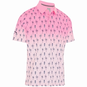 Callaway Mojito Ombre Polo Shirt - Candy Pink Winter Layer