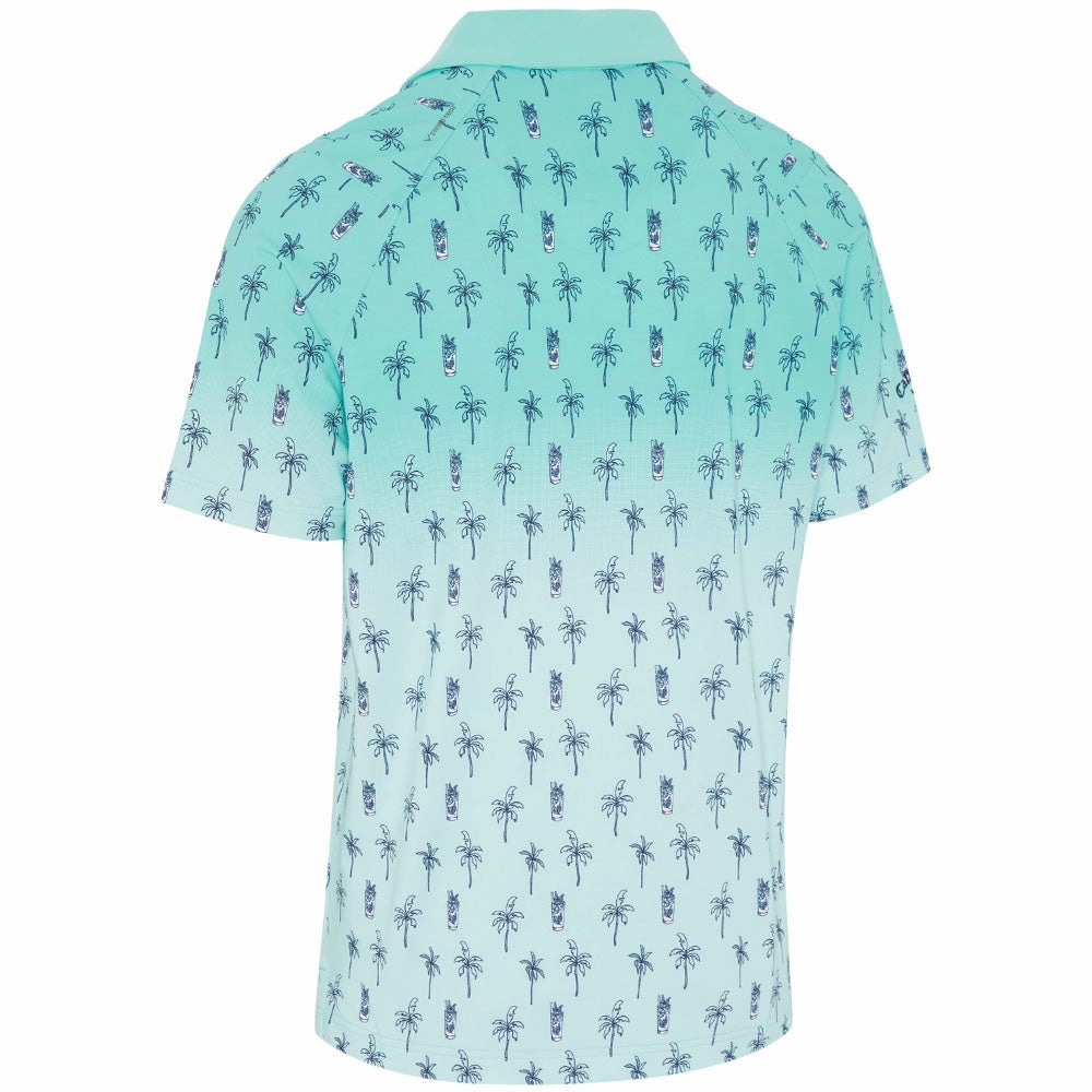 Callaway Mojito Ombre Polo Shirt - Limpet Shell V neck elegance