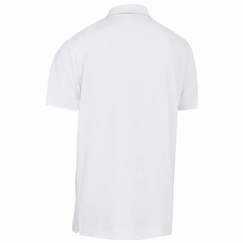 Callaway Multi-Colour Glitched Print Polo Shirt - Bright White Moisture Wicking Fabric