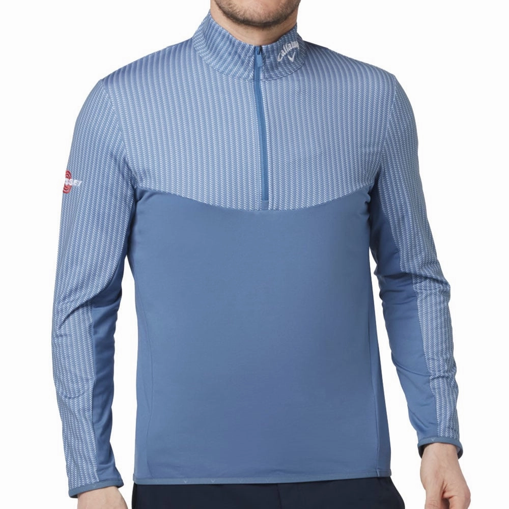Callaway Odyssey 1/4 Zip Pullover - Blue Horizon Thin fuzzy texture