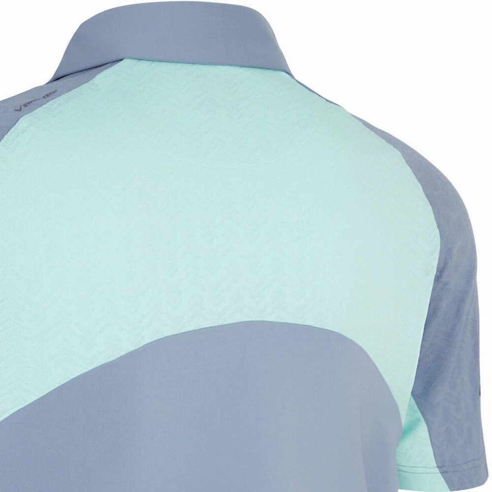 Callaway Odyssey Blocked Polo Shirt - Infinity/Aruba Blue Flattering Fit