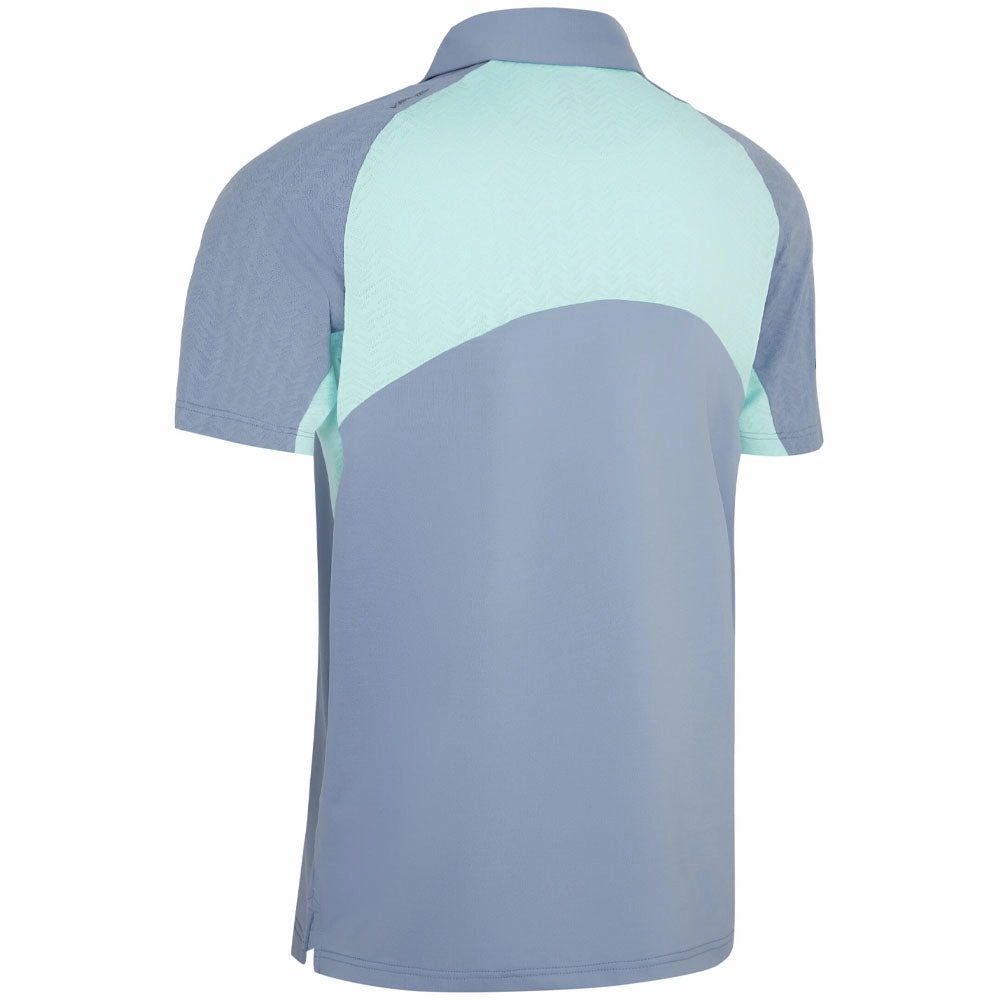 Callaway Odyssey Blocked Polo Shirt - Infinity/Aruba Blue Minimalistic Wear NonIronTechnology