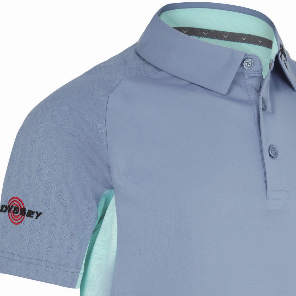 Airflow Ventilation System Everyday Top Callaway Odyssey Blocked Polo Shirt - Infinity/Aruba Blue