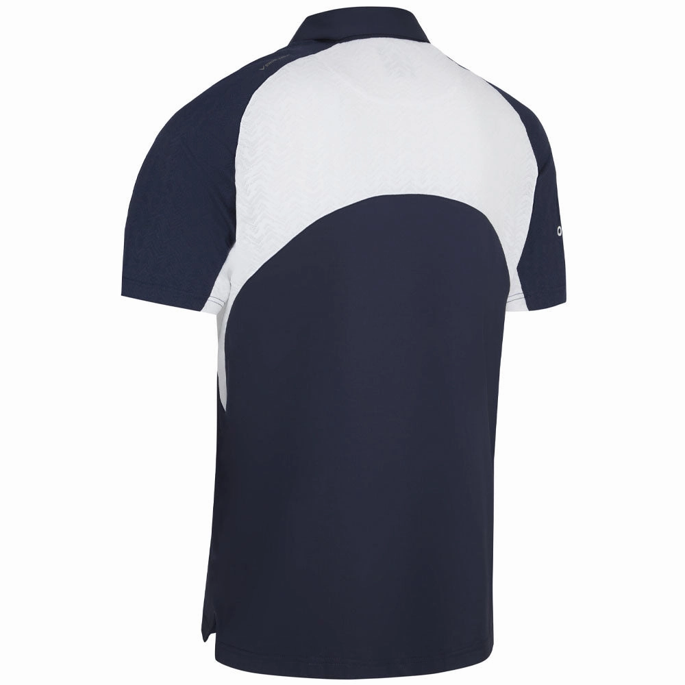 Callaway Odyssey Blocked Polo Shirt - Peacoat Heather Jersey Material