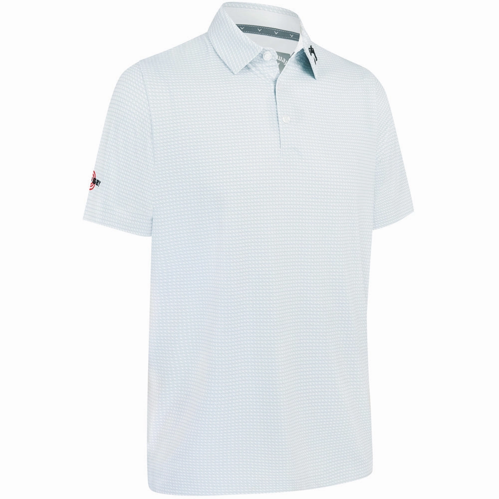Callaway Odyssey Print Polo Shirt - Bright White Chilly Day Style