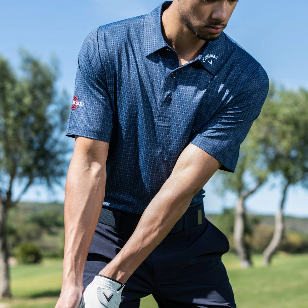 Callaway Odyssey Print Polo Shirt - Peacoat Holiday Style Outdoor Style Trend