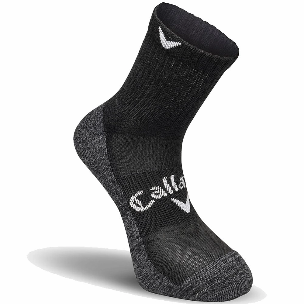 polka-dotted Callaway Opti-Dri Mid Length Socks - Black