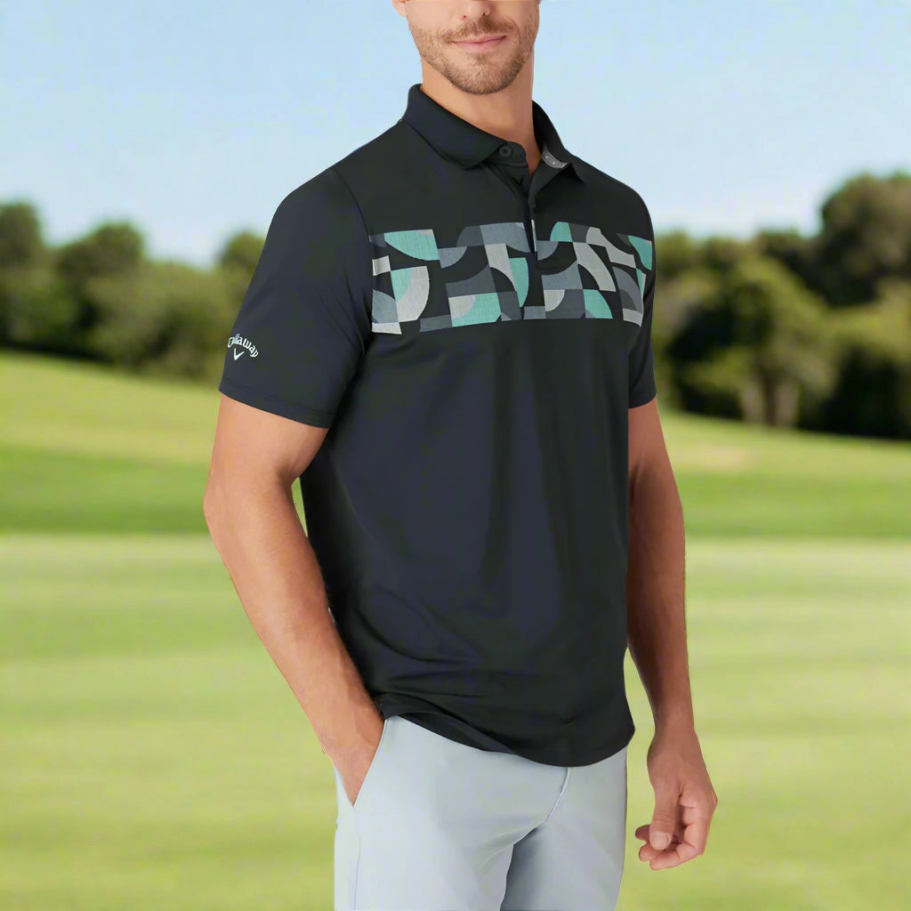 Callaway Optical ??C?? Polo Shirt - Caviar UV Protective Fabric Basic Wardrobe Piece