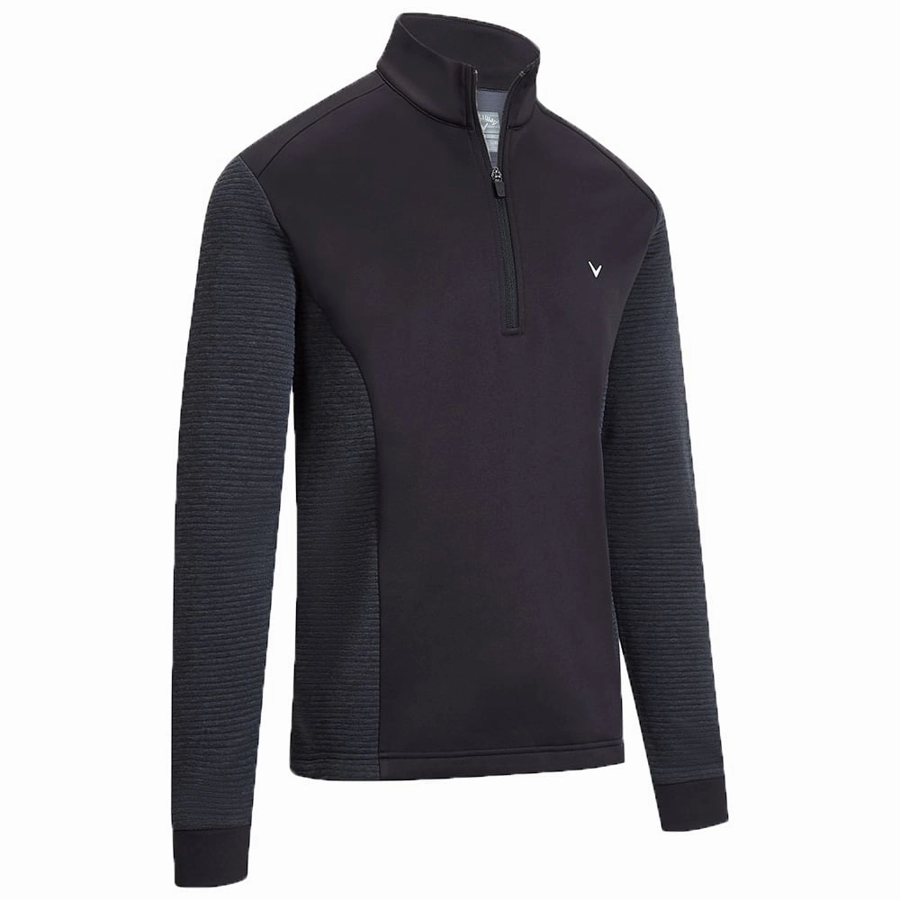 performance test Callaway Ottoman Fleece II Pullover Top - Caviar