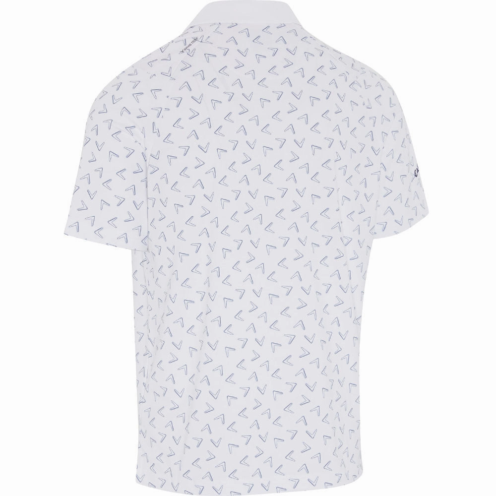Callaway Painted Chev Polo Shirt - Bright White Layered Style