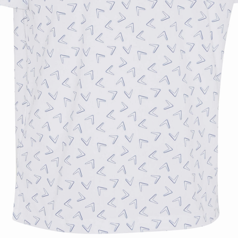 Callaway Painted Chev Polo Shirt - Bright White Slim Fit Cut