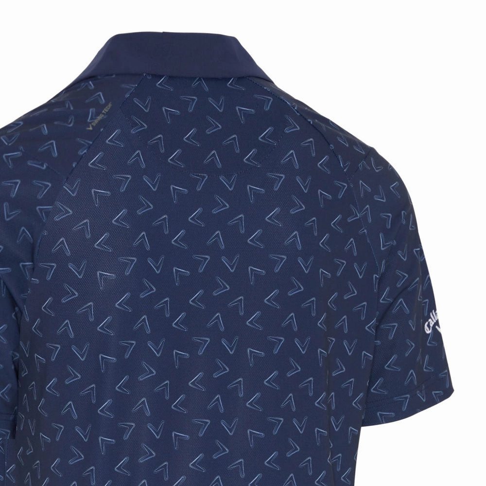 windproof Callaway Painted Chev Polo Shirt - Peacoat