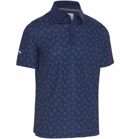 Callaway Painted Chev Polo Shirt - Peacoat Easy Layering