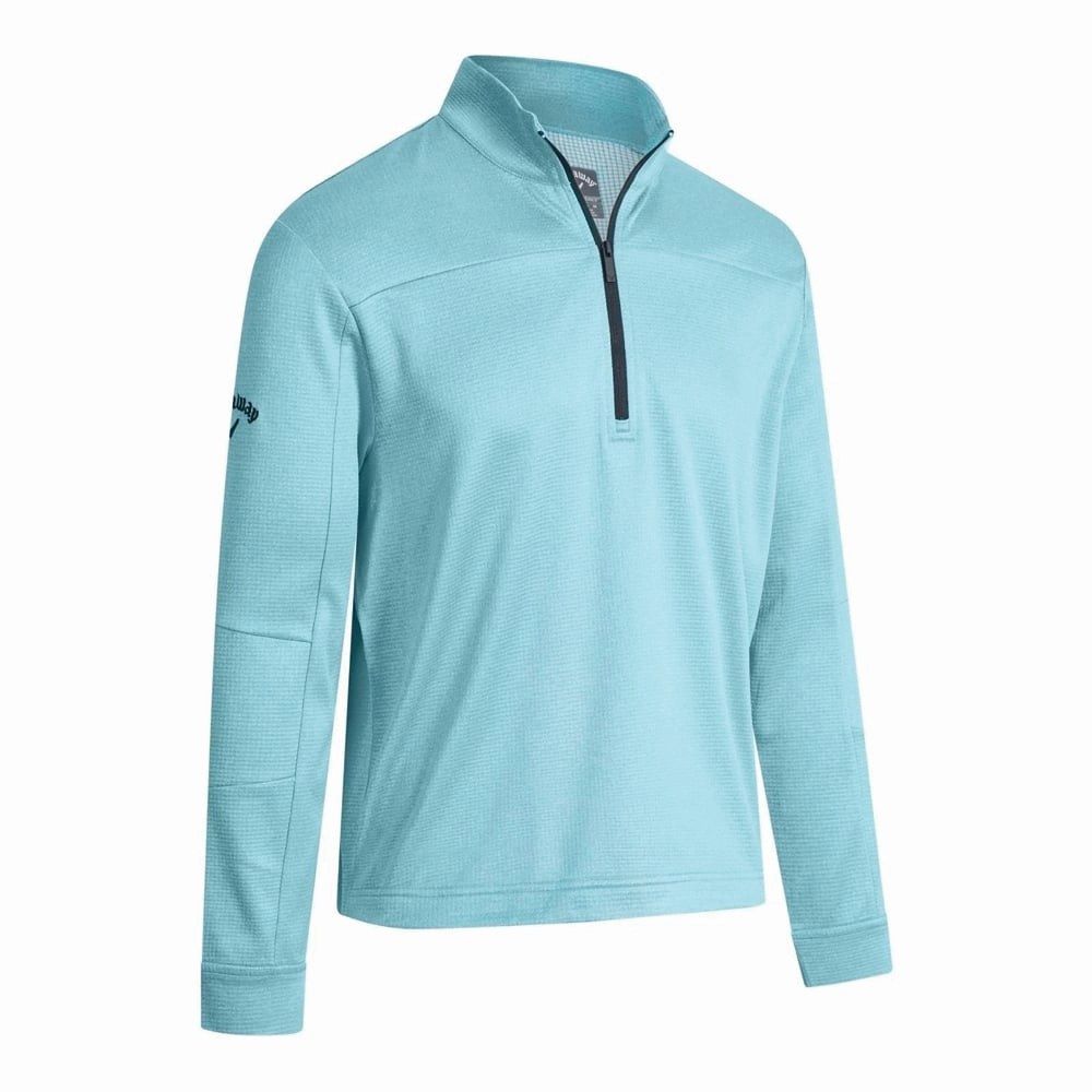 product keychain convenience Callaway Pieced Waffle 1/4 Zip Fleece - Blue Curacao Heather