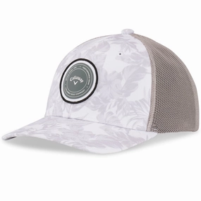 Simple Wear Winter Fashion Callaway Playing Through Trucker Cap - White Tropical
