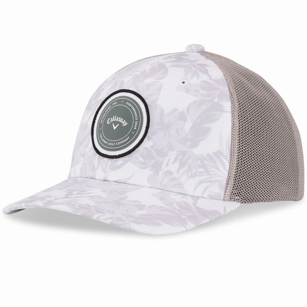 Simple Wear Winter Fashion Callaway Playing Through Trucker Cap - White Tropical