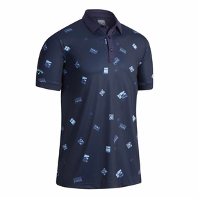 Callaway Postcard Printed Polo Shirt - Peacoat Denim combination