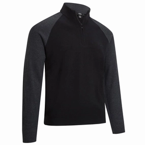 Callaway Raglan 1/4 zip Long Sleeve Mock - True Black Beach Wear product pearl elegance
