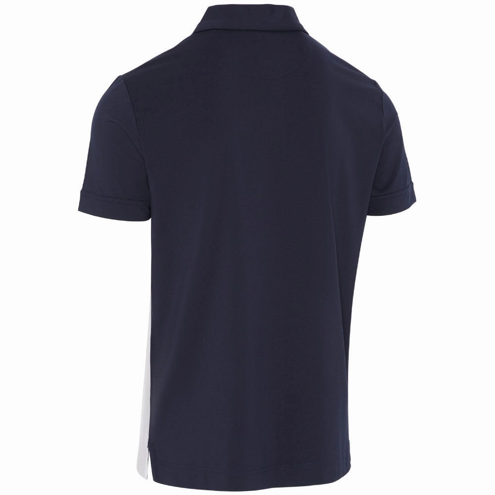 Fashion-Forward Look Chilly Style Callaway Skyline Block Print Polo Shirt - Navy Blazer