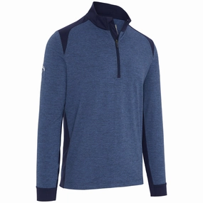 Cool Style product weekend wearability Callaway Soft Touch Blocked 1/4 Zip - Peacoat Heather