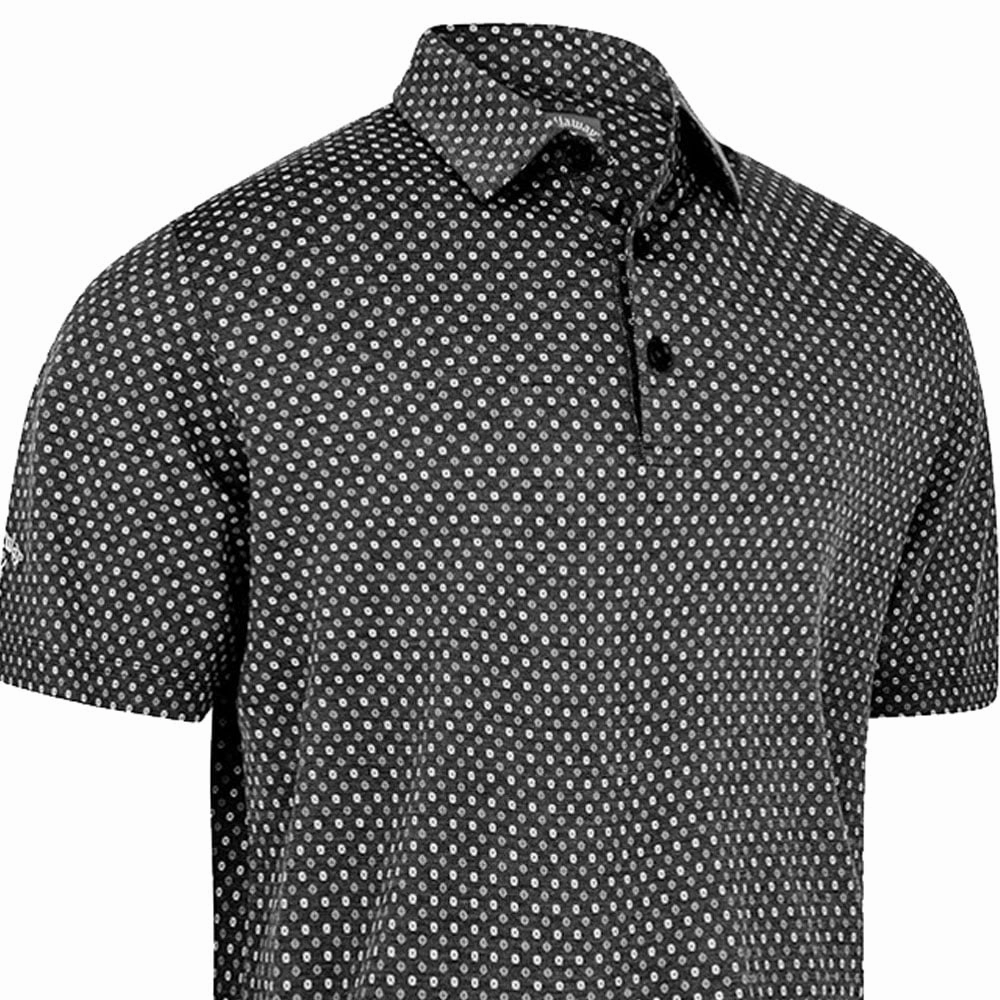 Callaway Soft Touch Micro Print Polo Shirt - Black Heather Casual Wearable