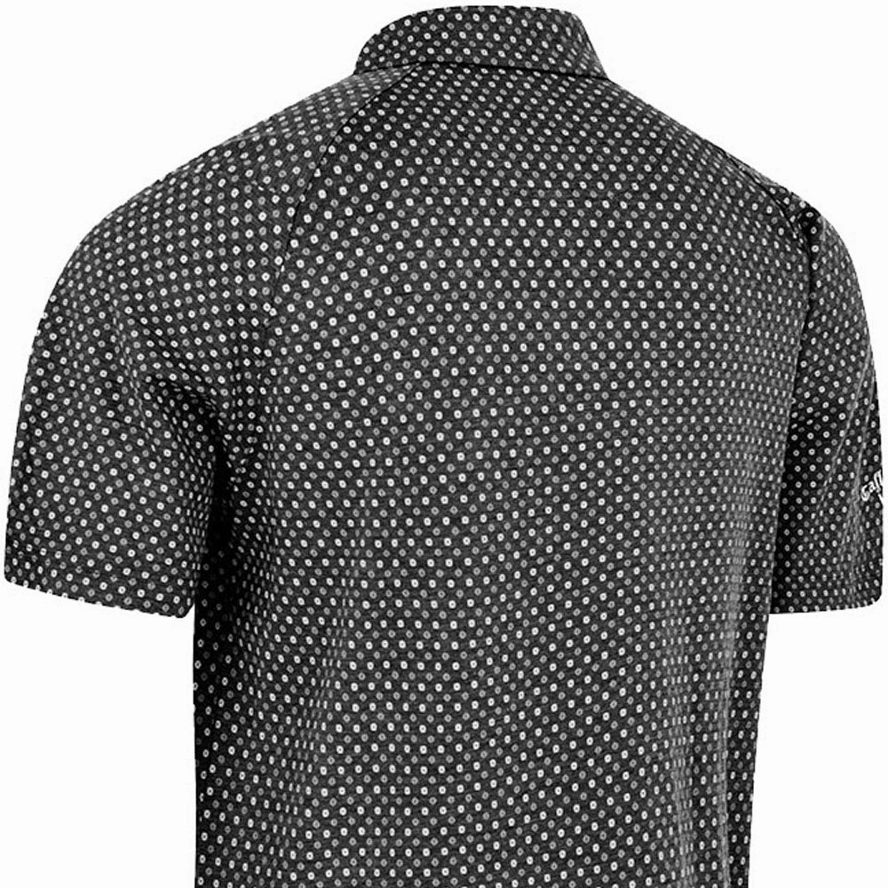 Minimalist Style Thermal Regulation Layer Callaway Soft Touch Micro Print Polo Shirt - Black Heather