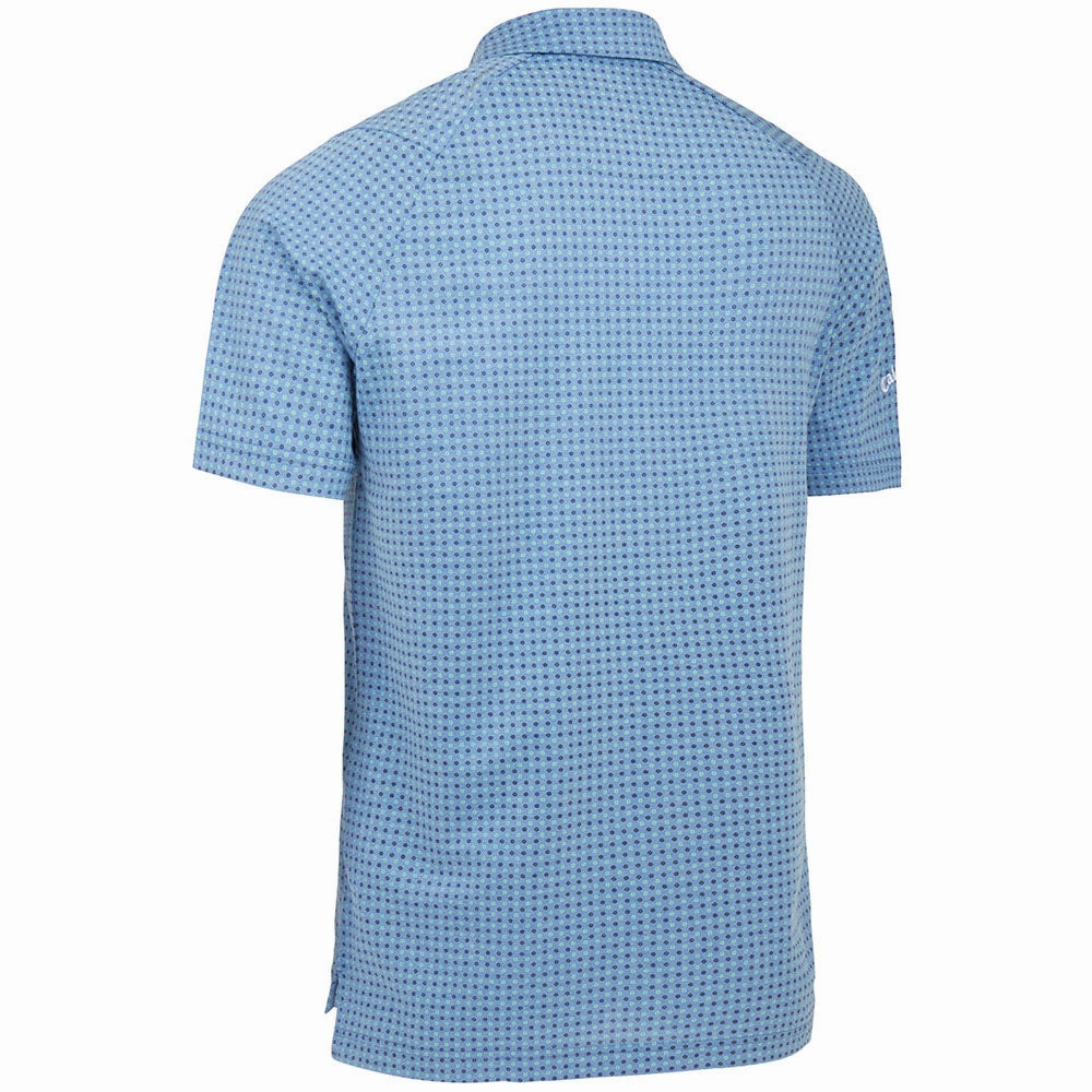 Callaway Soft Touch Micro Print Polo Shirt - Magnetic Blue Heather Seasonal top Casual Comfort Fit