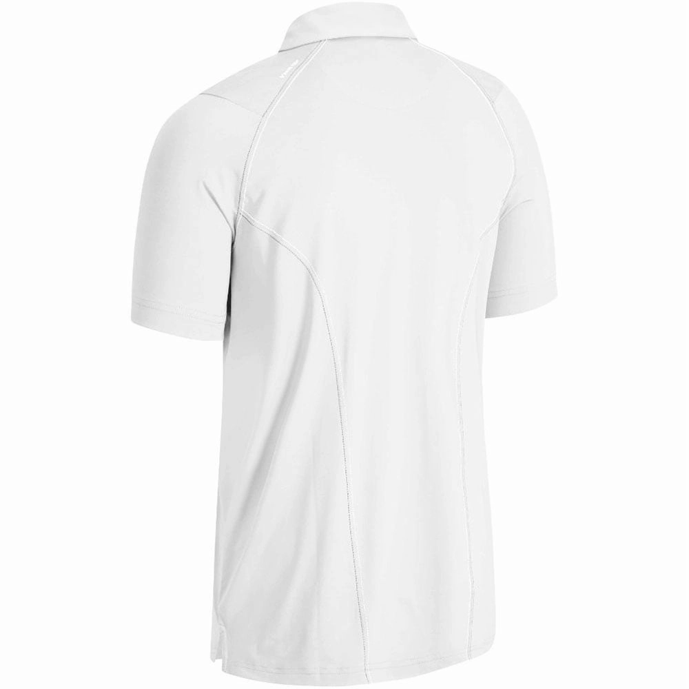 Flexible Shoulder Seams birthday party Callaway Stitched Colour Block Polo Shirt - Bright White