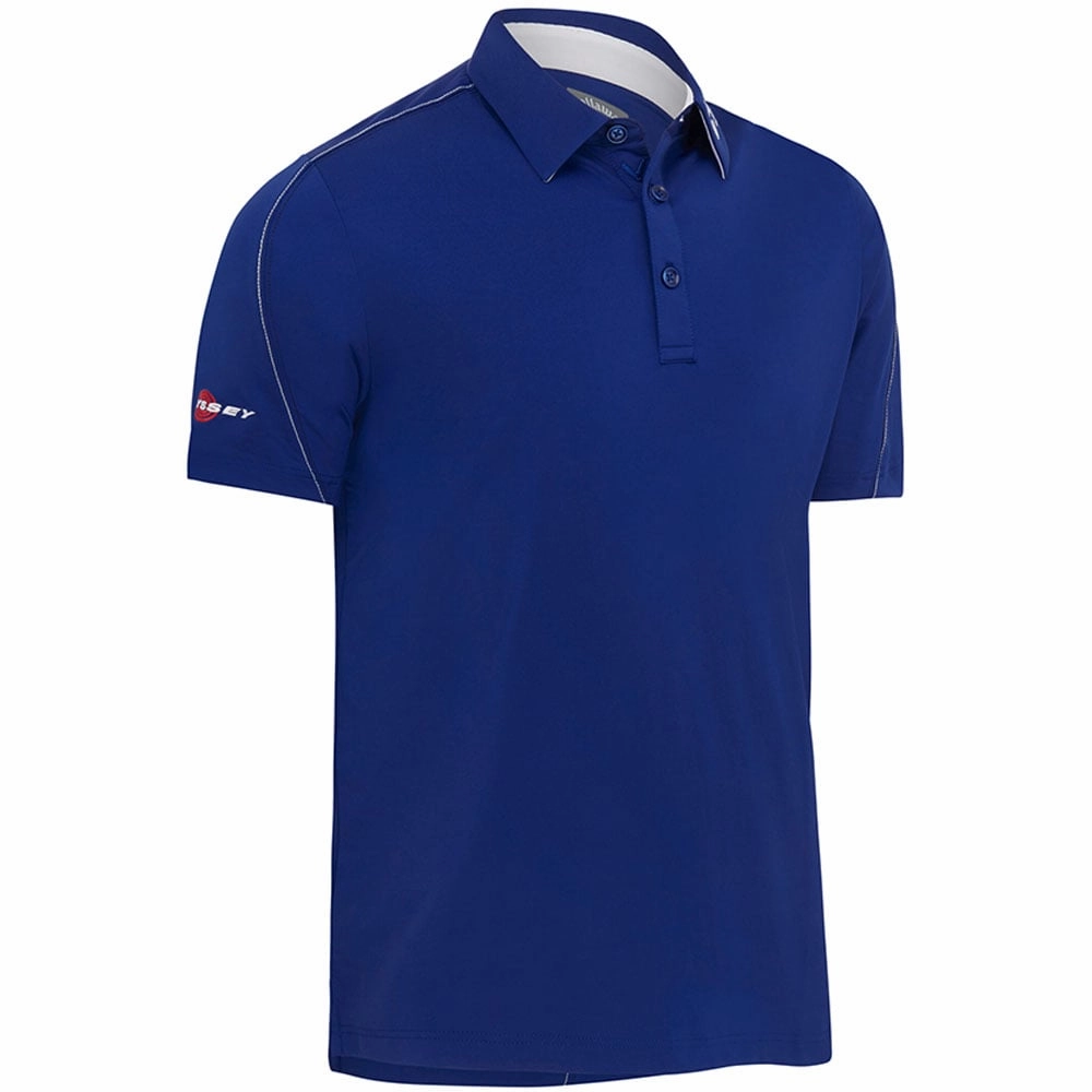 Sustainable production Callaway Stitched Colour Block Polo Shirt - Mazarine Blue