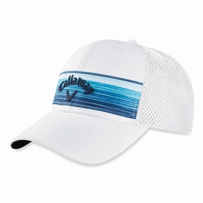 Callaway Stripe Mesh Adjustable Cap - White Country Walk