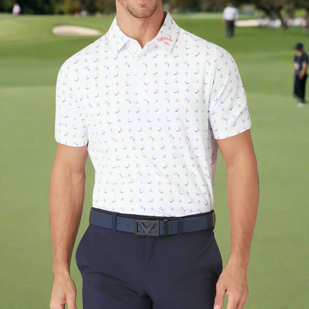 Callaway Swing Chev Polo Shirt - Bright White Light Casual in demand