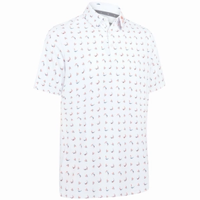 Callaway Swing Chev Polo Shirt - Bright White Wrinkle Free Fabric EcoConscious Processing