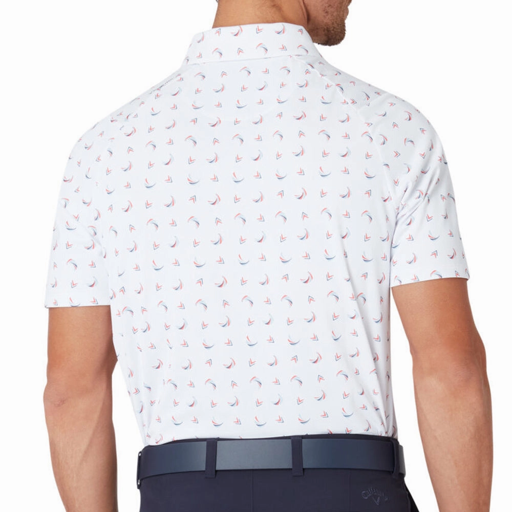 Callaway Swing Chev Polo Shirt - Bright White NeutralTonesCollection Timeless Style