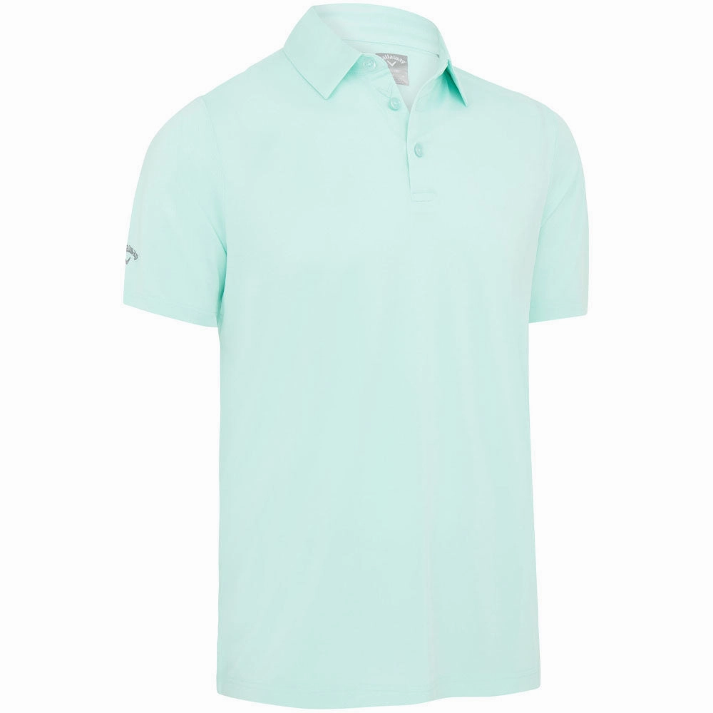 Callaway Swing Tech Solid Polo Shirt - Aruba Blue Biodegradable Options Light Style