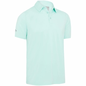 Callaway Swing Tech Solid Polo Shirt - Aruba Blue Biodegradable Options Light Style