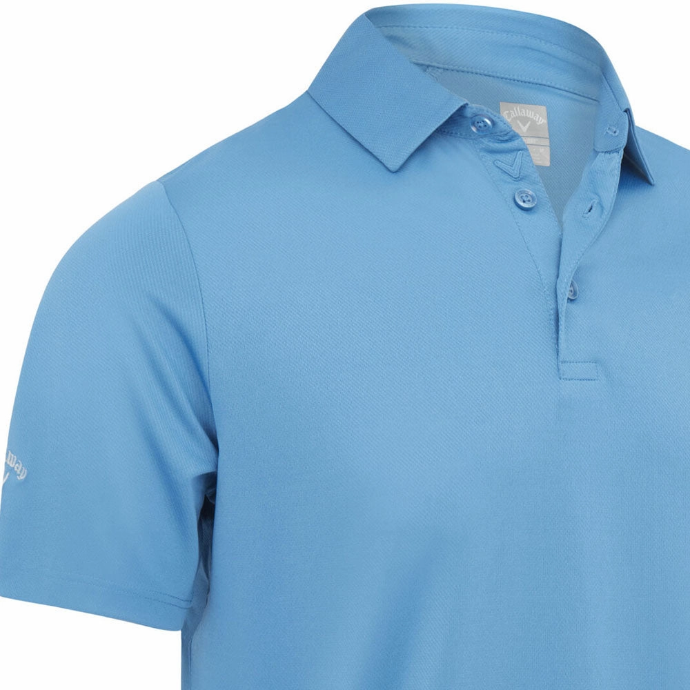 Callaway Swing Tech Solid Polo Shirt - Vallarta Blue Hypoallergenic Fibers
