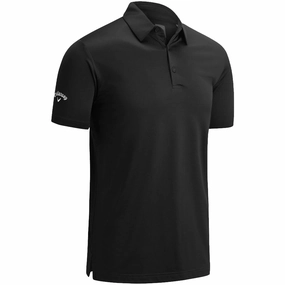 Stylish Fit Ultimate Comfort Callaway Swing Tech Solid Print Polo Shirt - Caviar