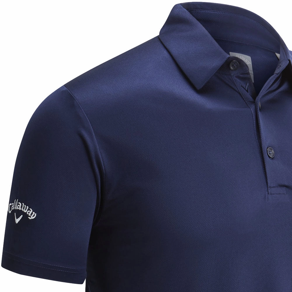 Leather combination Callaway Swing Tech Solid Print Polo Shirt - Peacoat