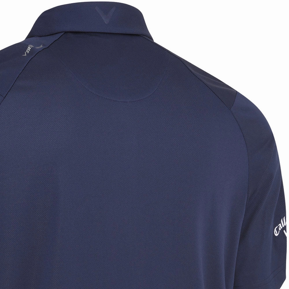 Soft Texture Callaway Swing Tech Solid Print Polo Shirt - Peacoat