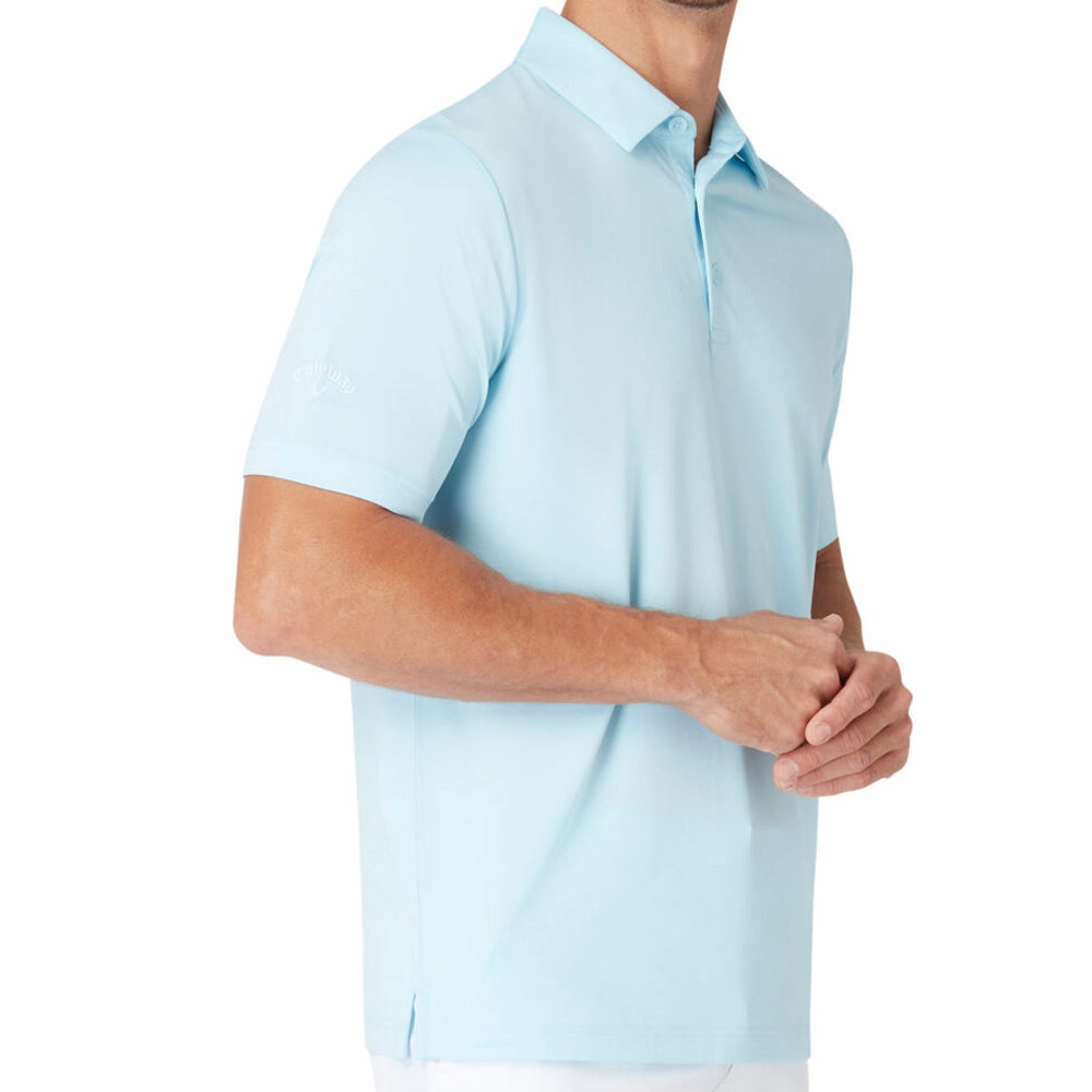 Reinforced Shoulders Lace trim Callaway Swingtech Solid Polo Shirt - Arctic Paradise