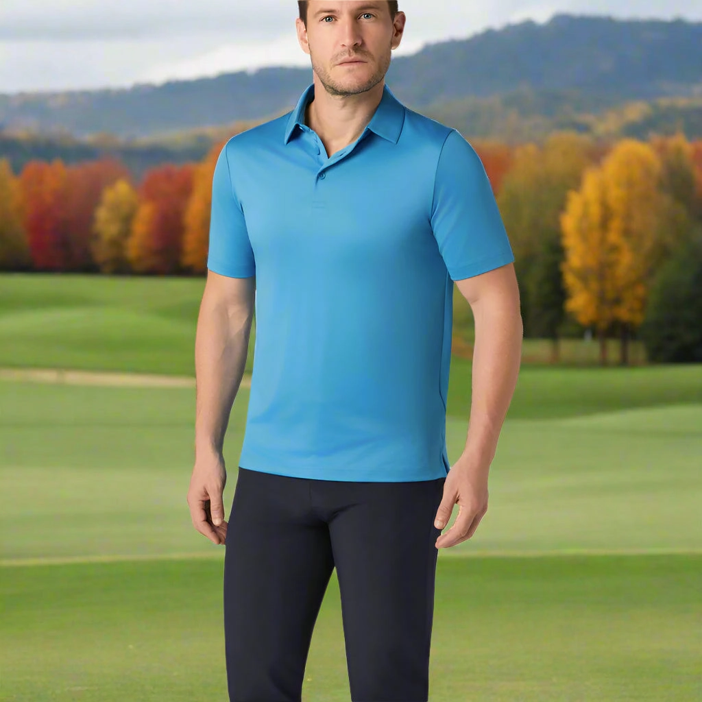 Taped Neckline Callaway Swingtech Solid Polo Shirt - Cendre Blue