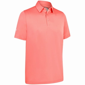 Callaway Swingtech Solid Polo Shirt - Strawberry Pink Lightweight Look