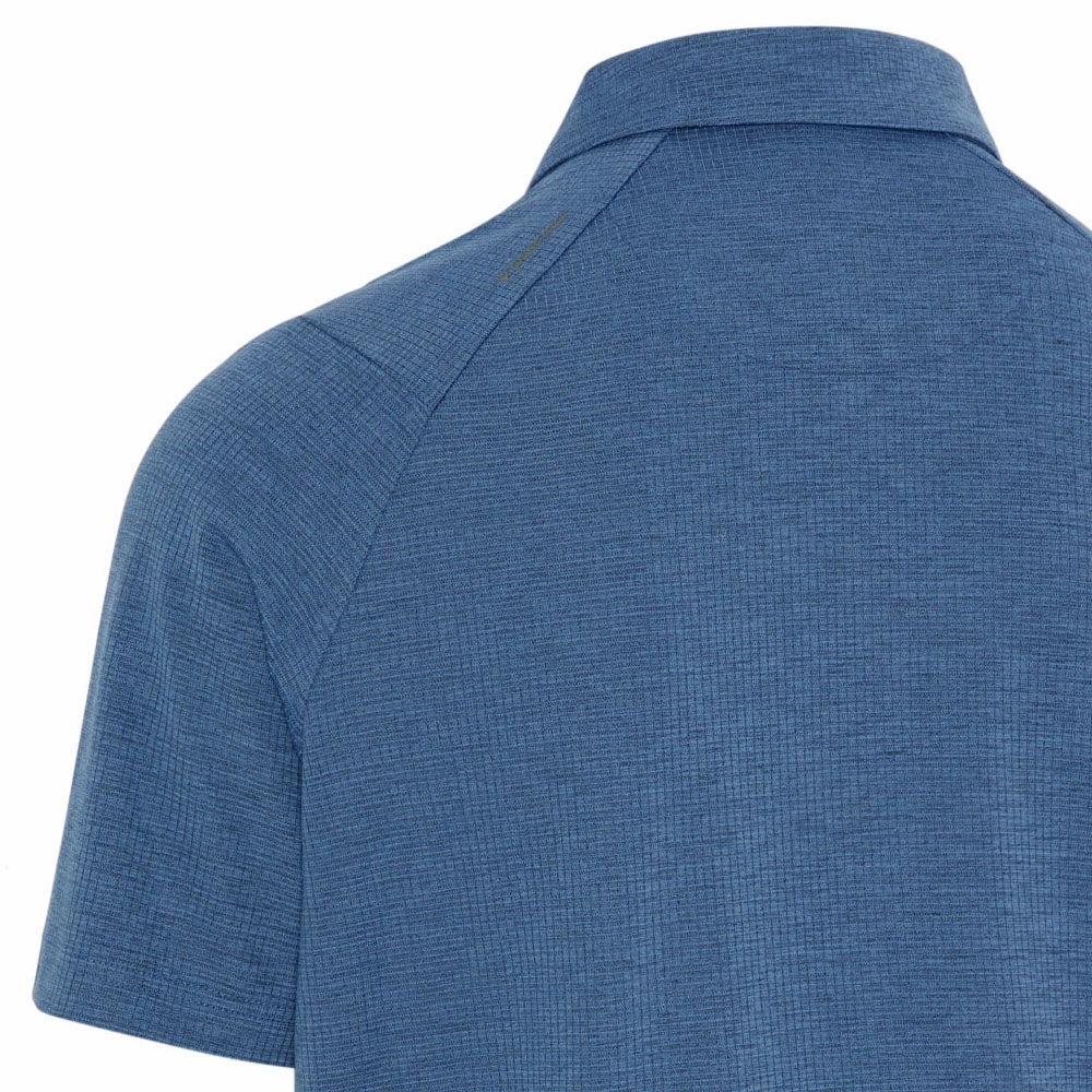 Dimensional Stability Weave Callaway Ventilated Classic Jacquard Polo Shirt - Peacoat